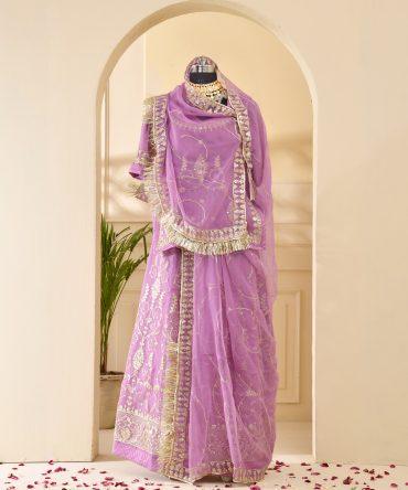Aari Work Lavender Poshak