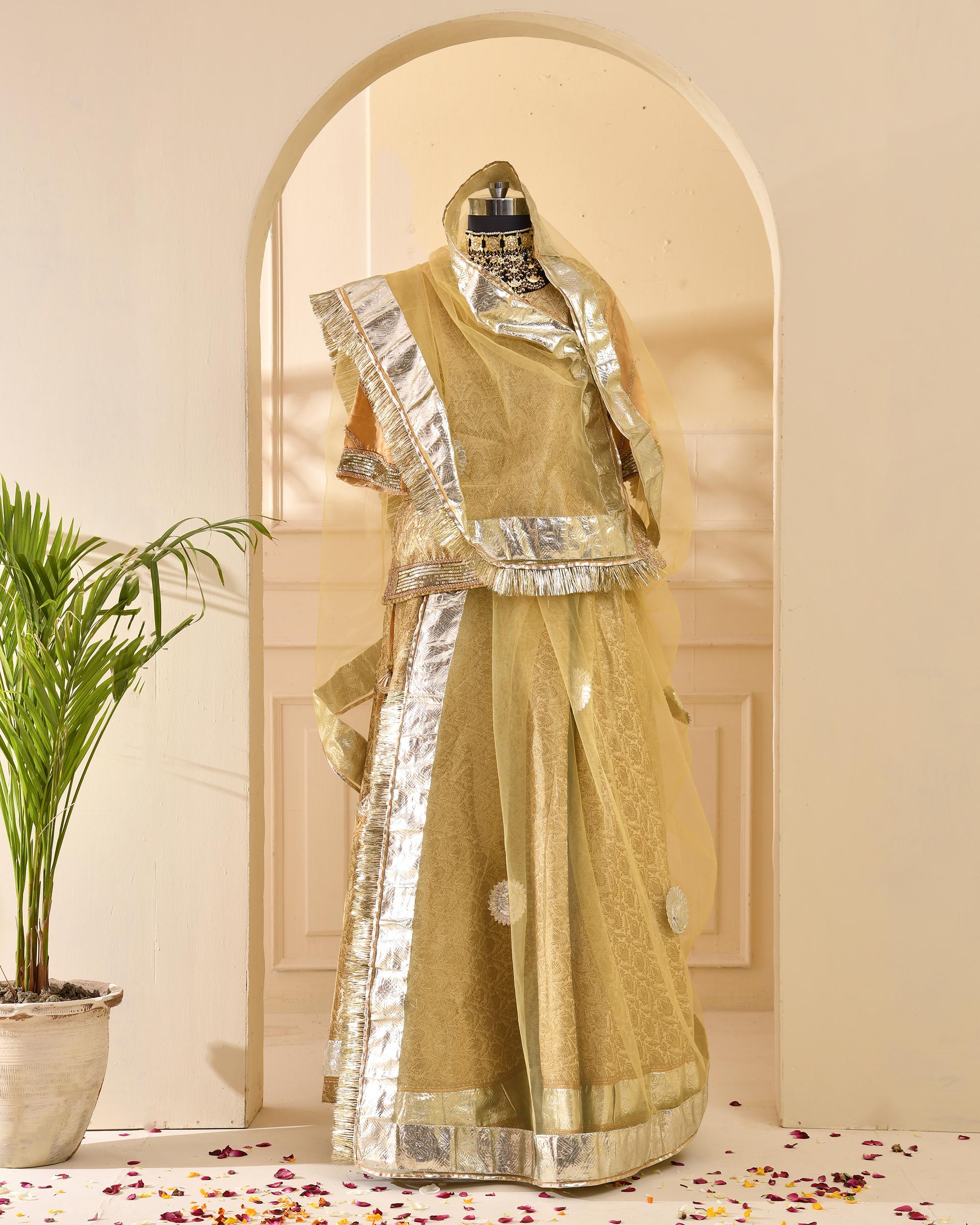 Zari Handwork Cream Poshak - Image 2