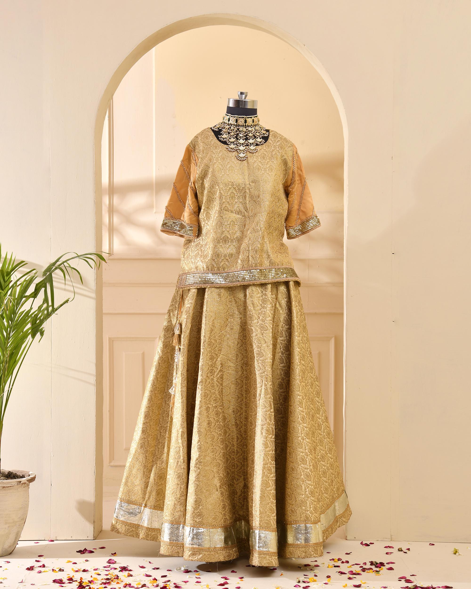 Zari Handwork Cream Poshak - Image 3