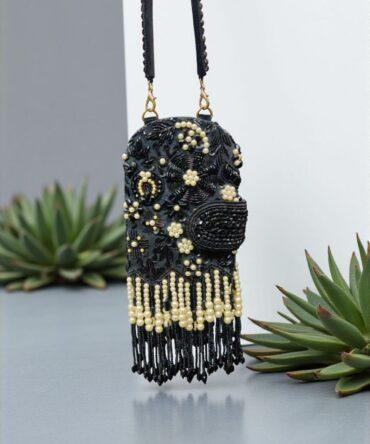 Pearl sprinkle clutch bag