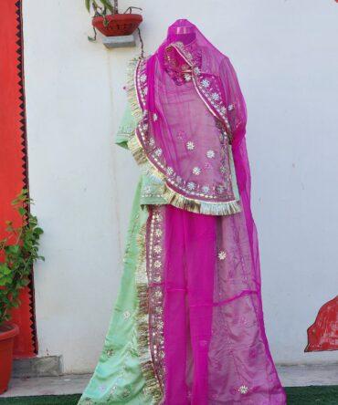 See green gotta patti poshak