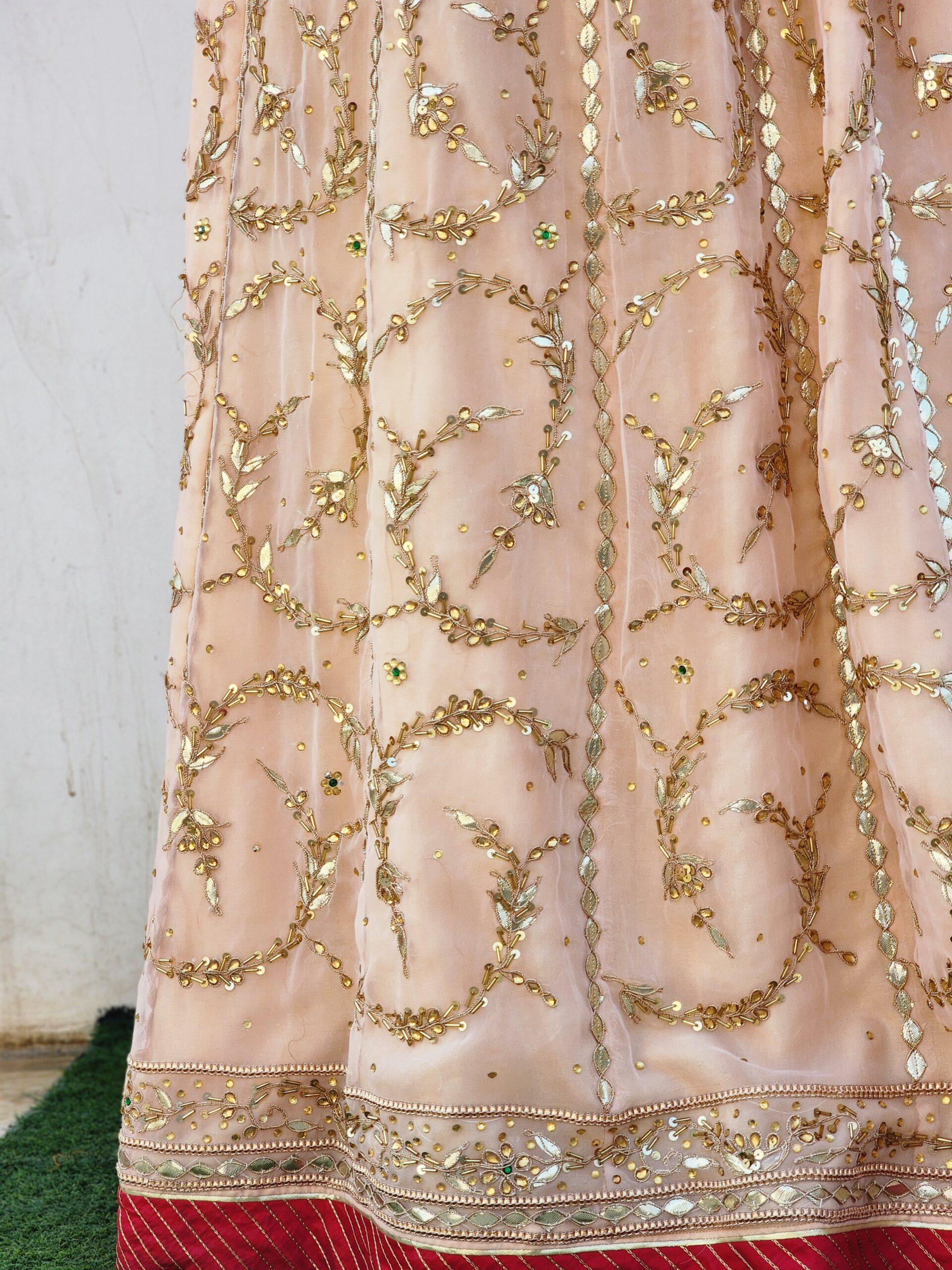 Biscuit color Gotta-patti poshak - Image 4