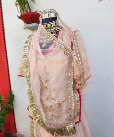 Biscuit color Gotta-patti poshak