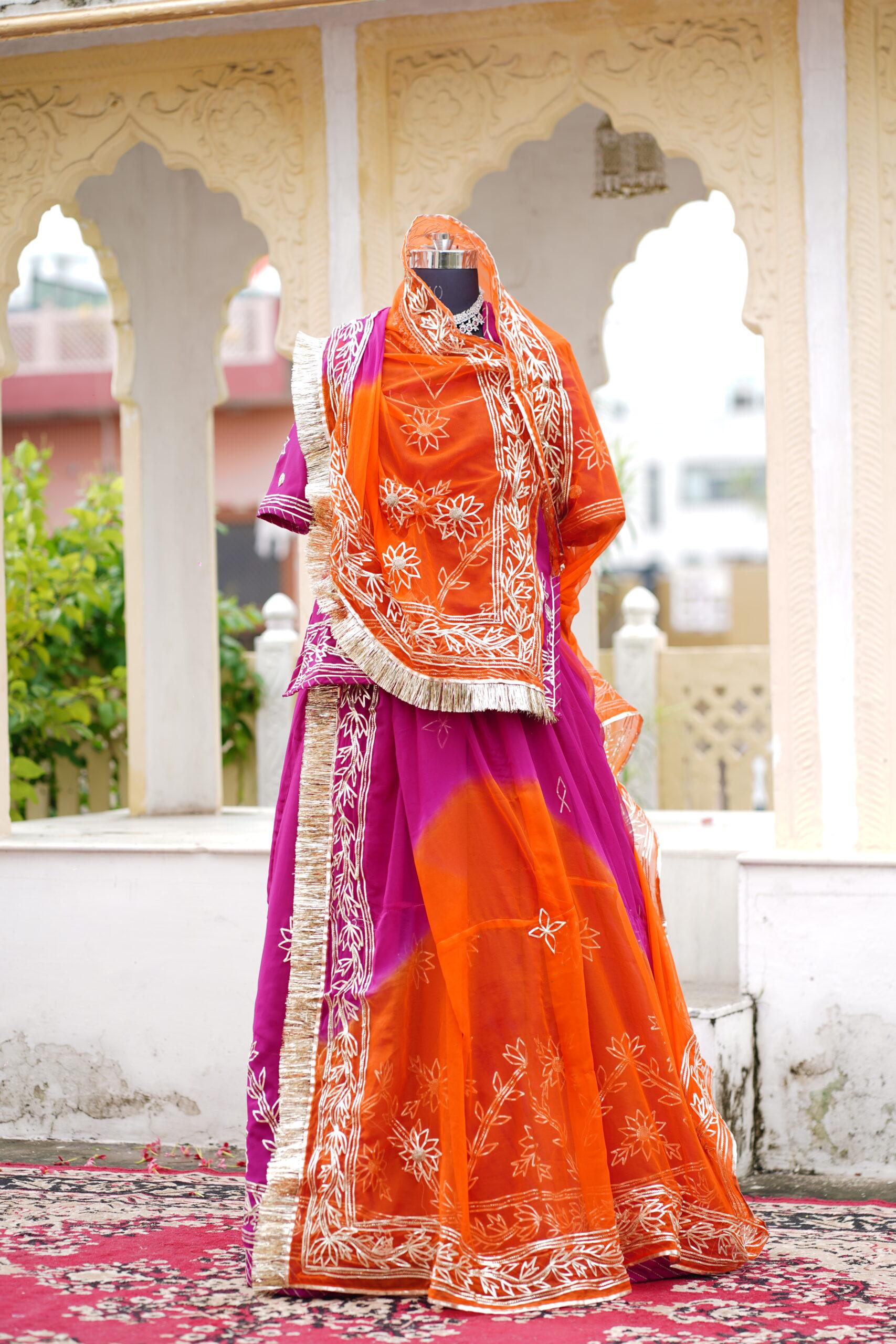 Wine color Sikhiya work poshak