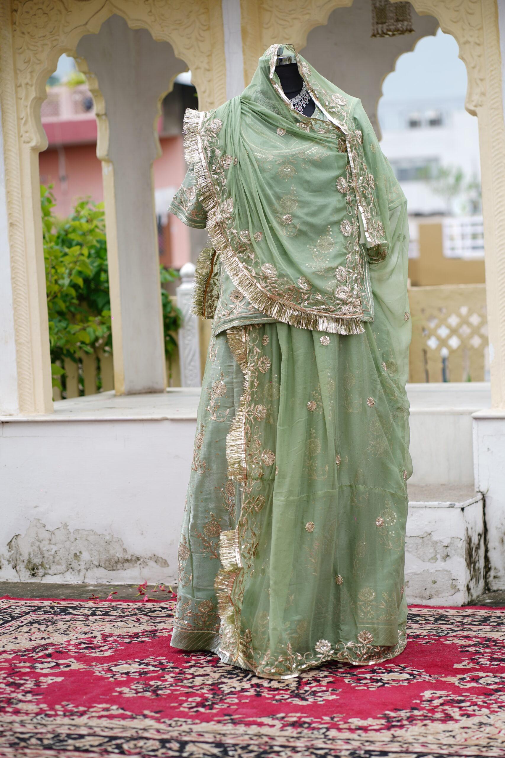 Pissta Green tissue poshak